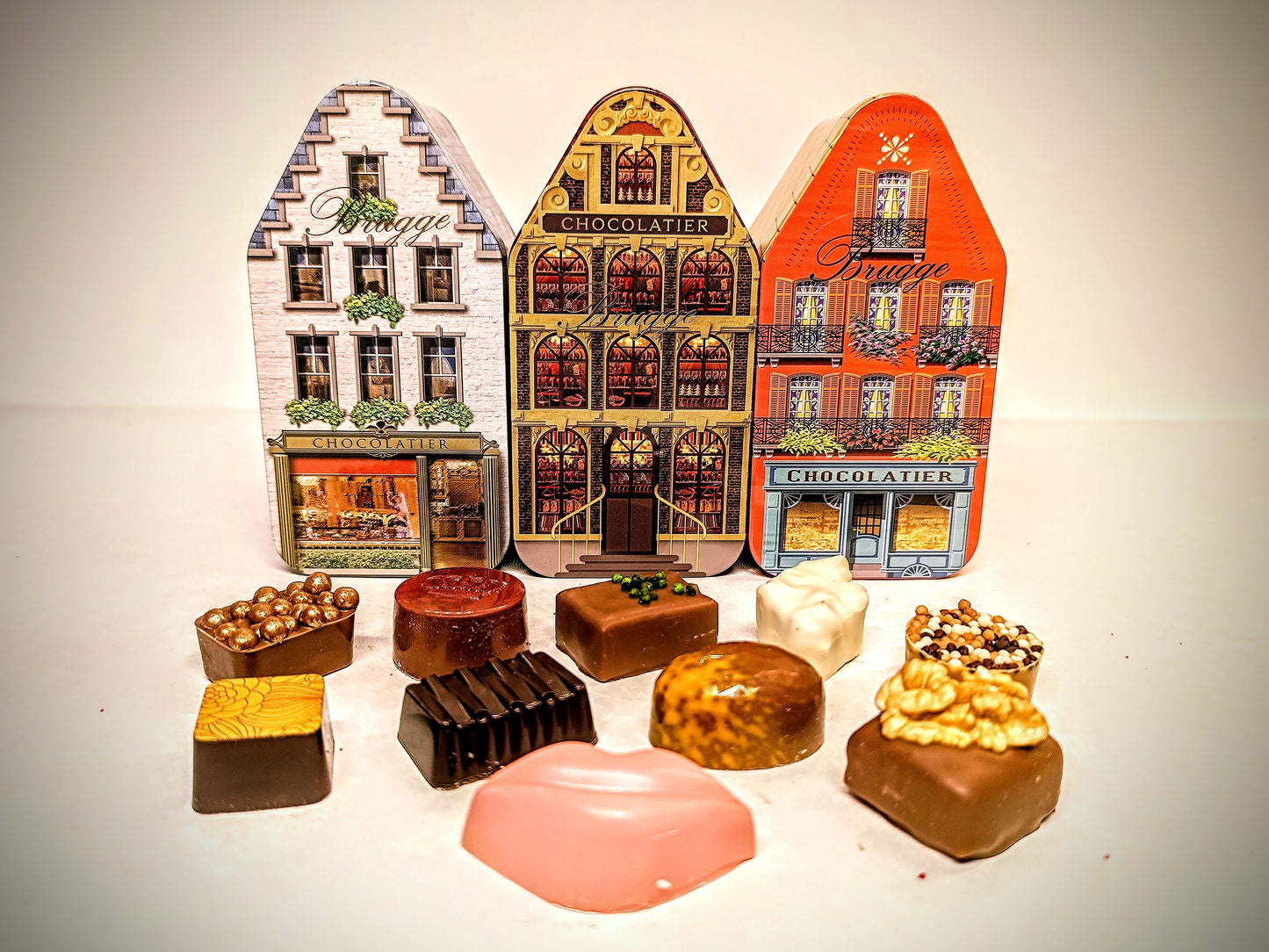 Tin house box of chocolates