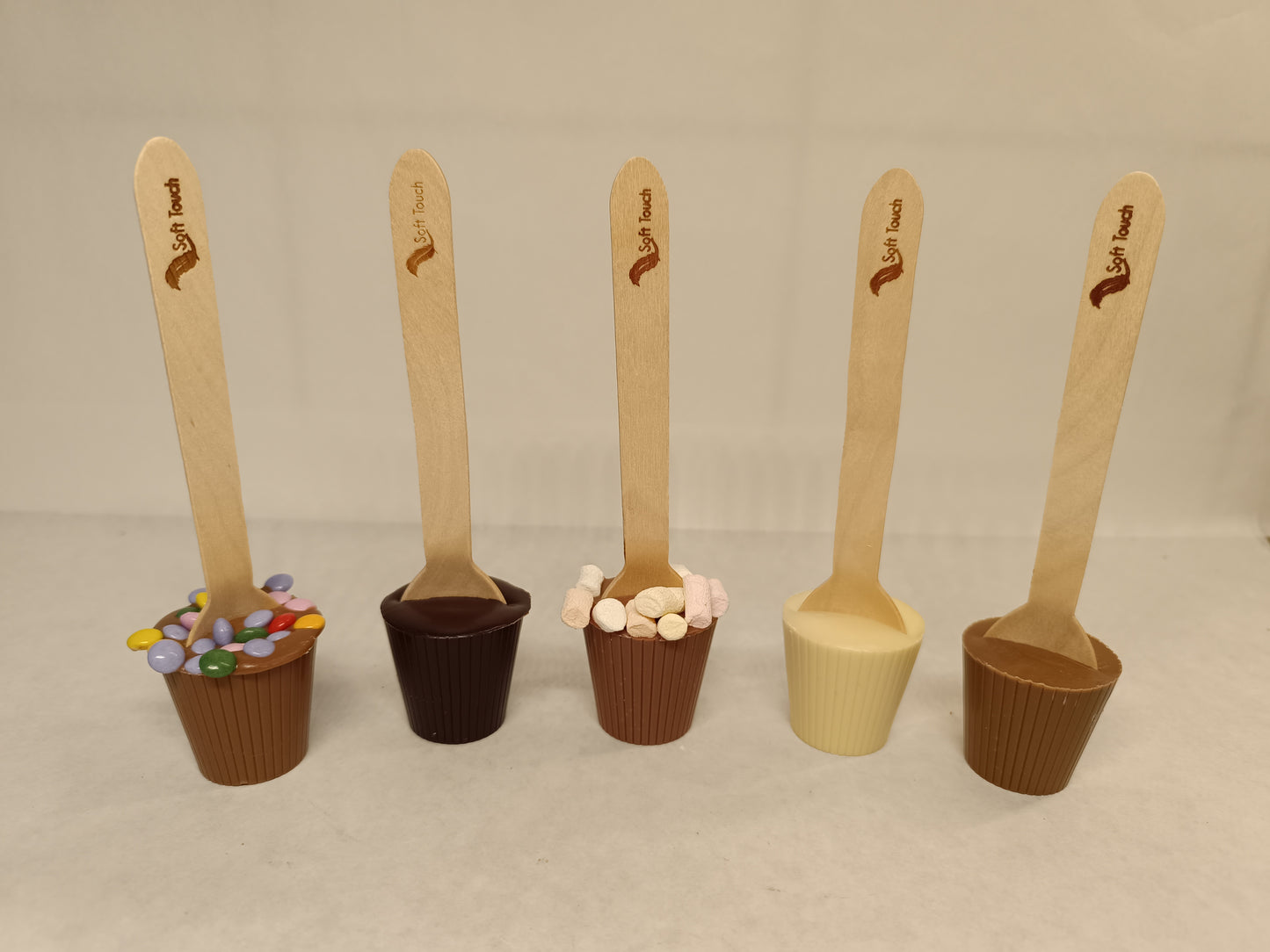 Chocolate spoons for hot chocolate