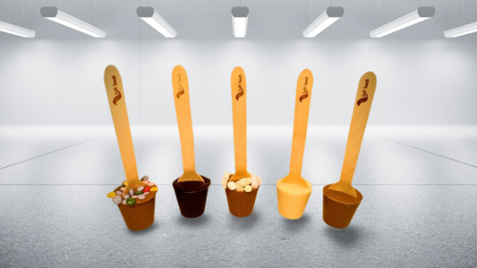 Chocolate spoons for hot chocolate