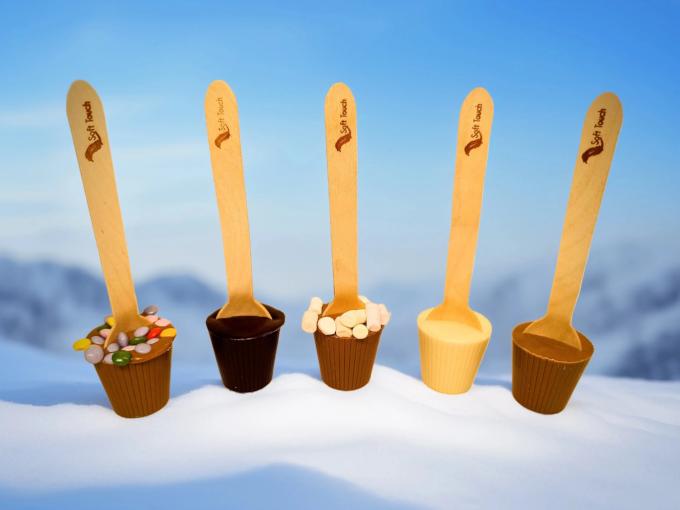 Chocolate spoons for hot chocolate