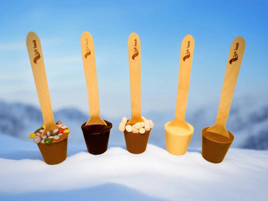 Chocolate spoons for hot chocolate